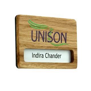 Picture of Wood Face Name Badge